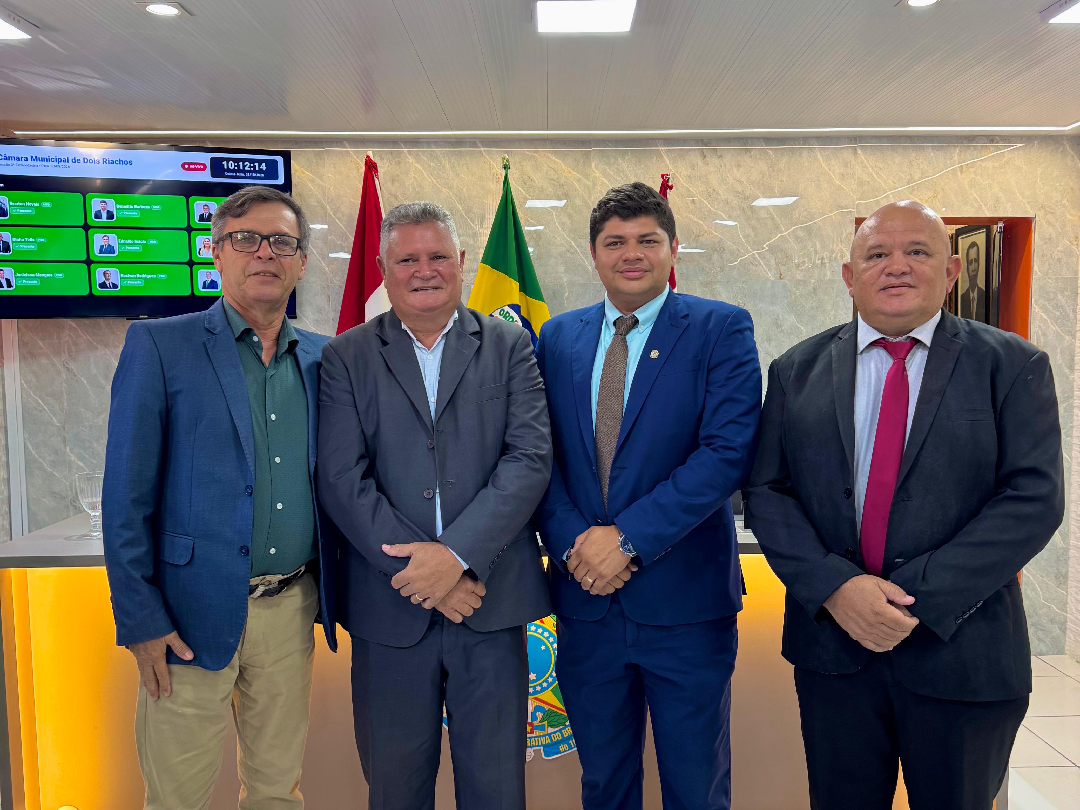 Câmara de Dois Riachos elege Mesa Diretora para o biênio 2027/2028